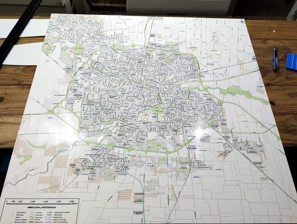 Cuadro personalizado con mapa urbano